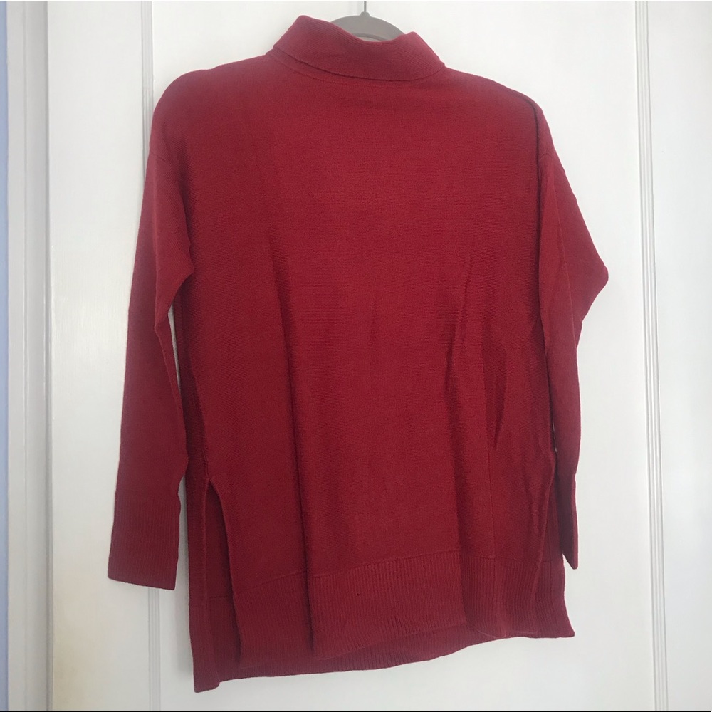 LOFT Turtleneck Split-Hem Sweater